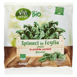 Spinaci in Foglia surgelati in pratiche porzioni Biologici 450 g