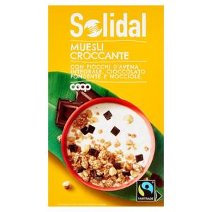 Muesli Croccante con Fiocchi d'Avena Integrale, Cioccolato Fondente e Nocciole 375 g