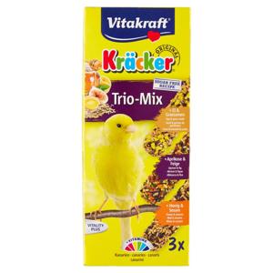 Vitakraft Kräcker Trio-Mix +Uovo&sementi da prato +Albicocca&fico +Miele&sesamo canarini 3 pezzi 80g