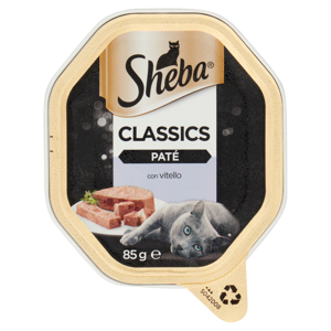 Sheba Classics Patè cibo umido gatto con Vitello e Pollo 85g