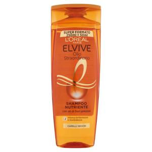 L'Oréal Paris Shampoo Elvive Olio Straordinario, Azione Nutriente per Capelli Secchi 300 ml