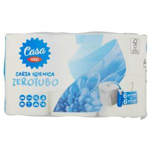 Carta Igienica Zerotubo 6 Rotoloni + 6 Rotolini