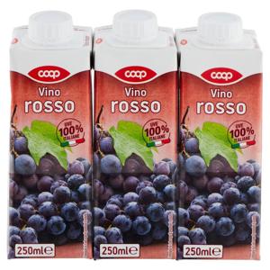 Vino rosso 3 x 250 ml