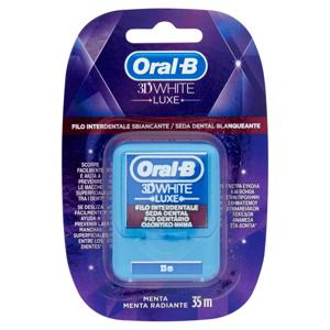 Oral-B 3DWhite Luxe Filo Interdentale Sbiancante Menta Brillante 35 m