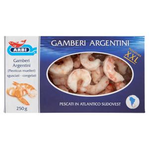 Arbi Gamberi Argentini Sgusciati Congelati Pezzatura XXL 250 g