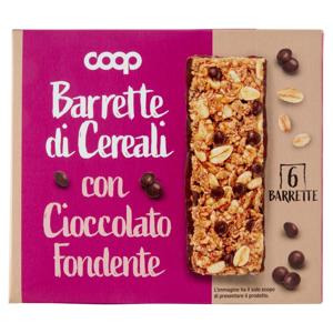 Barrette di Cereali con Cioccolato Fondente 6 x 21 g