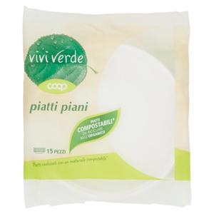 piatti piani Compostabili* 15 pz