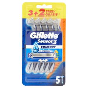 Gillette Sensor3 Comfort Rasoio da Uomo Usa e Getta - 3 rasoi + 2 Gratis