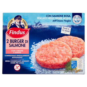 Capitan Findus 2 Burger di Salmone con limone e aneto 170 g