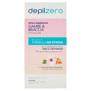 depilzero strisce depilatorie Gambe & Braccia 20 Strisce + 4 Salviettine