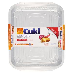 Cuki Cuoce Vaschette Alluminio ultra-forza con manici 12 Porzioni 2 pz