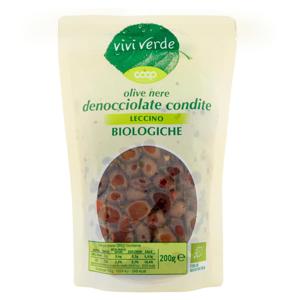 olive nere denocciolate condite Leccino Biologiche 200 g