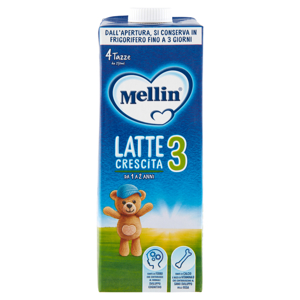 MELLIN 3 - Latte di Crescita Liquido per Bambini da 1 a 2 anni 1L