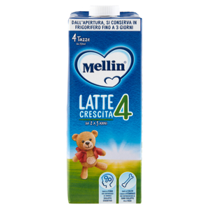 MELLIN 4 - Latte di Crescita Liquido, dal 24° mese compiuto al 36°, Fonte di Ferro, 1L