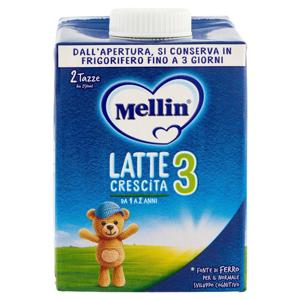 MELLIN 3 - Latte di Crescita Liquido, dal 12° mese compiuto al 24°, Fonte di Ferro, 500ml