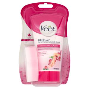 Veet Crema Depilatoria Sotto La Doccia Silk e Fresh Technology Pelli Normali, 150ml