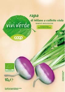 Sementi Bio Rapa di Milano a colletto viola 10g