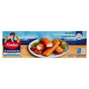 Capitan Findus 18 Bastoncini con 100% Filetti di Merluzzo 450 g