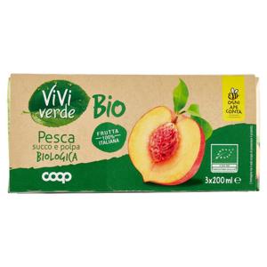 Pesca succo e polpa Biologica 3 x 200 ml