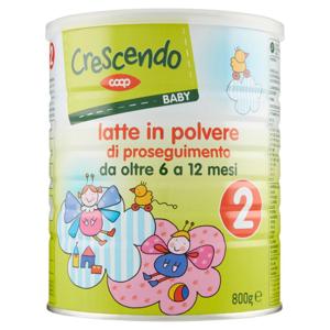 Baby 2 latte in polvere di proseguimento da oltre 6 a 12 mesi 800 g