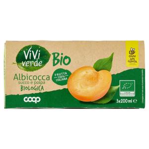 Albicocca succo e polpa Biologica 3 x 200 ml