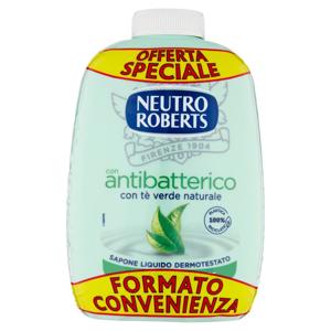 Neutro Roberts con antibatterico con tè verde naturale Sapone Liquido Ricarica 2 x 200 ml