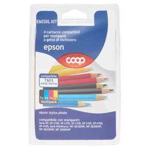 4 cartucce compatibili per stampanti a getto di inchiostro epson E603XL Kit