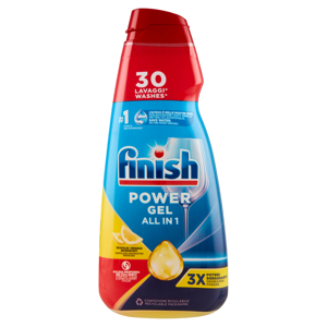 Finish Power Gel Lemon gel lavastoviglie 30 lavaggi 600 ml