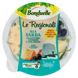 Bonduelle Le Regionali alla Sarda con Olive Nere, "Pecorino Sardo DOP" e Pane Carasau 130 g