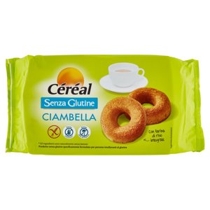 Céréal, Ciambella Senza Glutine, Farina di Riso Integrale, Senza Olio di Palma - 4x50g