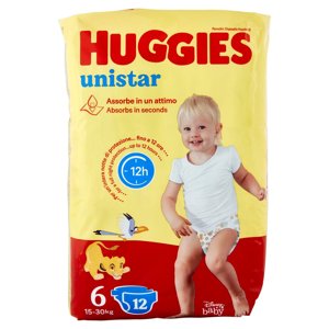 Huggies unistar Pannolini 6 15-30 Kg 12 pz