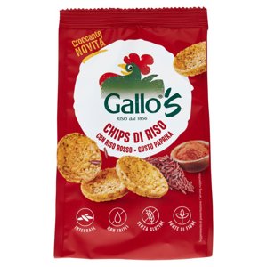 Gallo's Chips di Riso con Riso Rosso - Gusto Paprika 40 g