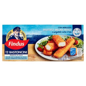 Capitan Findus 12 Bastoncini con 100% Filetti di Merluzzo 300 g