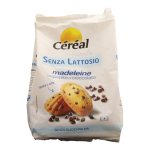 Céréal naturalmente Senza Lattosio madeleine con pepite di cioccolato 210 g