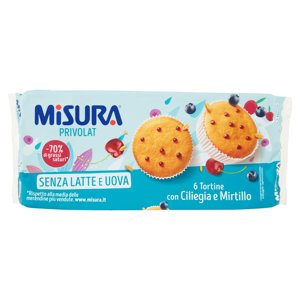 Misura Privolat 6 Tortine alla Ciliegia e Mirtillo 290 g