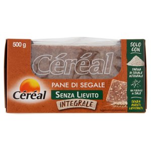 Céréal Senza Lievito Pane con farina integrale di Segale senza agenti lievitanti 500 g