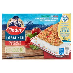 Capitan Findus I Gratinati Merluzzo d'Alaska con Pomodoro e Basilico 380 g