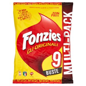 Fonzies Gli Originali Croccantini di Mais al Formaggio Multipack 9 buste - 211,5g