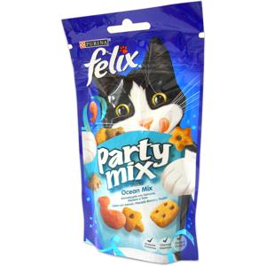 Purina Felix Party Mix Ocean Snacks Gatto con Salmone, Merluzzo e Trota 60 g