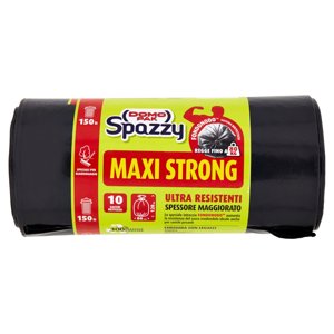 Domopak Spazzy Maxi Strong 100% Riciclato da Post-Consumo 150 lt Formato Maxi 80x120 cm 10 pz