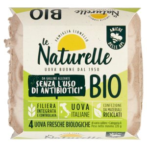 le Naturelle 4 Uova Fresche Biologiche 220 g