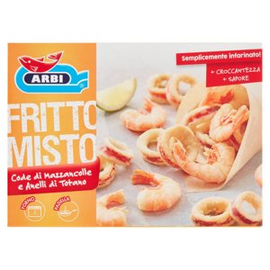 Arbi Fritto Misto Code di Mazzancolle e Anelli di Totano 280 g