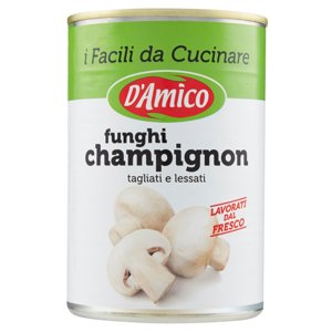 D'Amico i Facili da Cucinare funghi champignon tagliati e lessati 400 g