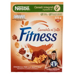 FITNESS Cioccolato al Latte Cereali con frumento e avena integrali e fiocchi al cioccolato 375 g