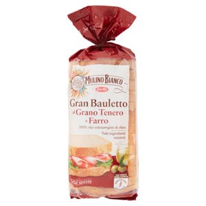 Mulino Bianco Gran Bauletto Pane con Grano Tenero e Farro 500g