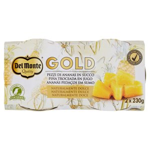 Del Monte Gold Pezzi di Ananas in Succo 2 x 230 g