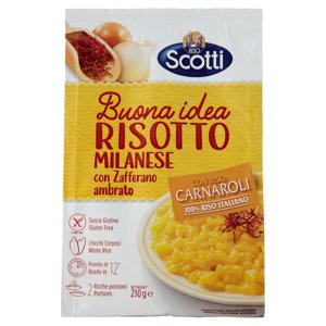 Riso Scotti Buona idea Risotto Milanese con Zafferano ambrato 210 g