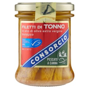 Consorcio Filetti di Tonno in olio di oliva extra vergine biologico 195 g