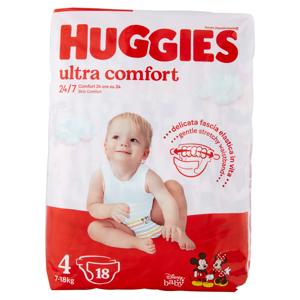 HUGGIES ULTRACOMFORT TAG.4 X18