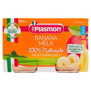 PLASMON OMO.BANANA MELA GR.104X2